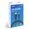 Savio CL-40/M HDMI (M) - micro HDMI (M) laidas su eternetu, 2m, Juodas