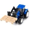 Siku Traktorius su šakėmis ir New Holland padėklais