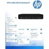Hewlett Packard (HP) HP Pro Mini 260 G9 Intel® Core™ i3 i3-1315U 8 GB DDR4-SDRAM 512 GB SSD Windows 11 Pro Mini PC Juodas