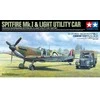 Tamiya – Supermarine Spitfire Mk.I &amp; Light Utility Car 10HP Tilly Set, 1/48, 25211