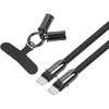 TB 2in1 USB C laidas, raištelis, 1m, juodas