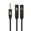 TB 3.5mm garso skirstytuvas su mikrofono ir ausinių piktogramomis