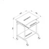 TECHLY Kompiuterio stalas Compact 600x450 su lentyna baltas