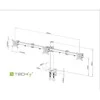 Laikiklis TECHLY 301757 Techly Trivietis stalinis LED/LCD monitoriaus rankena 13-24 VESA 3x10 kg reguliuojama