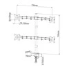 Laikiklis TECHLY 027521 Techly Keturvietis stalinis LED/