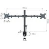 Laikiklis TECHLY 027514 Techly Dvigubas stalas LED/LCD monitoriaus rankena 13-27 2x10kg reguliuojama