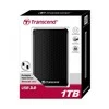 „TRANSCEND STOREJET“ 1 TB kietasis diskas, maitinamas per 2,5 colio USB 3.0, įskaitant „Transcend Elite“ atsarginių kopijų kūrimo ir saugos programinę įrangą, juodos spalvos dizainas
