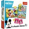TREFL DISNEY „Peliukas Mikis" 30+ 48+ 24 memo kortelės dėlionė-žaidimas