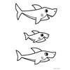 TREFL 43005 Dėlionė Baby MAXI 2x10 Happy Shark Day