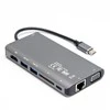 UNITEK D1019B HUB 8IN1 USB-C 3.1 maitinimo tiekimas 100 W