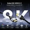 Unitek HDMI 2.1 8K 60Hz laidas, juodas, 1,5 m