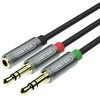 UNITEK Y-C957ABK Unitek Cable miniJack 3,5mm (F) - 2x 3,5mm (M) Y-C957ABK