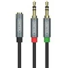 UNITEK Y-C957ABK Unitek Cable miniJack 3,5mm (F) - 2x 3,5mm (M) Y-C957ABK