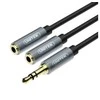 UNITEK Y-C956ABK Unitek Cable miniJack 3,5mm (M) - 2x 3,5mm (F) Y-C956ABK