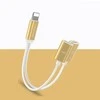 USB adapteris Usams US-SJ160 Lightning – Lightning x2 Auksinis (SJ1602L02)
