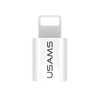 USAMS Adapteris microUSB-Lightning balta/baltas IPTMIC03 (US-SJ014)