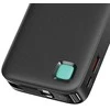 USAMS nešiojama baterija su ištraukiamu USB-C laidu, 10000 mAh PD 20W greito įkrovimo XY serijos juodos spalvos