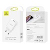 USAMS sieninis įkroviklis 1xUSB T18 2.1A (tik adapteris) baltas, greitasis įkrovimas CC075TC01