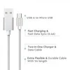 V-tac 1m mikro USB laidas, sidabrinis, laido tipas : pintas.