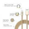 V-tac 1m mikro USB laidas, auksinės spalvos, laido tipas- medvilninis audinys