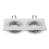 Bikuvalt WHITENERGY SKU3607 V-TAC VT-783 2xGU10 FITTING SQUARE Baltas