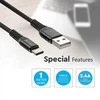 V-tac 1m type-c USB laidas, juodas