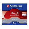 VERBATIM 5x BD-RE Dual Layer 50GB 2x Jewel Case baltas mėlynas paviršius
