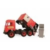 WADER 32113 Middle Truck - Raudonas šiukšliavežis kartoninėje dėžėje