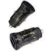 WEKOME WP-C40 Vanguard serija – automobilinis įkroviklis 2 x USB greitas įkrovimas 15 W (juodas / skaidrus)