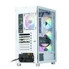 Zalman i3 neo atx mid tower rgb korpusas 4x ventiliatorius, baltas
