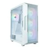Zalman i3 neo atx mid tower rgb korpusas 4x ventiliatorius, baltas