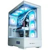 Zalman P50 DS kompiuterio korpusas, Midi-Tower, ATX, RGB, grūdintas stiklas - baltas