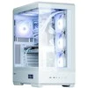 Zalman P50 DS kompiuterio korpusas, Midi-Tower, ATX, RGB, grūdintas stiklas - baltas