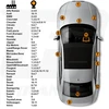 Firanto NISSAN EH2 - LIGHT Geltonas Rinkinys: Dažų korektorius įbrėžimų taisymui + Rūdžių modifikatorius + Lakas 15 ml