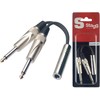 Adapteris 1 stereo Jack (female) - 2 Mono Jack (male) 0,1 m Stagg YC-0,1/1PFS2PH