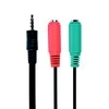GEMBIRD CCA-417 Gembird Adapteris Stereo Mini Jack (M) 4-pin -> 2x Mini Jack (F), 20cm, juodas