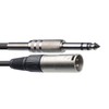Audio kabelis Stagg 6.35mm Jack TRS - XLR/m 1m