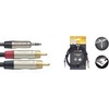 Garso kabelis Stagg REAN 3,5 mm miniJack AUX TRS - 2 x RCA 1,5 m