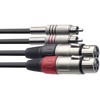Audio kabelis Stagg STC1,5CMXF 2xXLR/f - 2xRCA, 1,5m