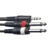 Kabelis 3.5mm Minijack stereo - 2x6.3 Jack 2m Stagg SYC2/MPSB2P E
