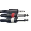 Kabelis 3.5mm Minijack stereo - 2x6.3 Jack 3m Stagg SYC3/MPSB2P E