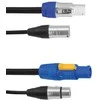 Kombinuotas kabelis Eurolite DMX P-Con/3-pin XLR, 1,5m
