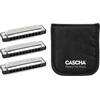 Lūpinių armonikėlių komplektas C-G-A Cascha Ocean Rock Blues HH 2346, juodas