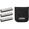 Lūpinių armonikėlių komplektas C-G-A Cascha Special HH 2342, juodas