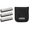 Lūpinių armonikėlių komplektas C-G-A Cascha Special HH 2342, juodas