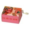 Muzikinė dėžutė Fridolin La vie en rose, Art Nouveau, raudona