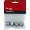 Potenciometro rankenėlės juodos ir baltos spalvos Stagg SP-KNLP-BK