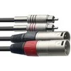 Stagg Kabelis 2x XLR - 2x RCA 3m