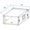 Transportavimo dėžė Roadinger Amplifier Rack PR-1, 3U, 47cm