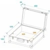 Universalus dėklas Roadinger foam 46x35x17cm sidabrinis